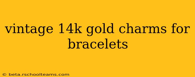 vintage 14k gold charms for bracelets