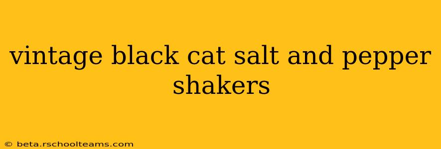 vintage black cat salt and pepper shakers