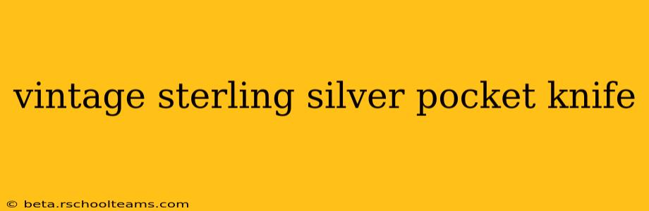 vintage sterling silver pocket knife