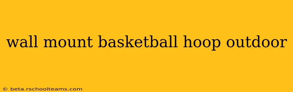 wall mount basketball hoop outdoor