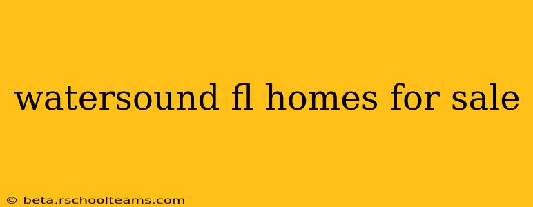 watersound fl homes for sale