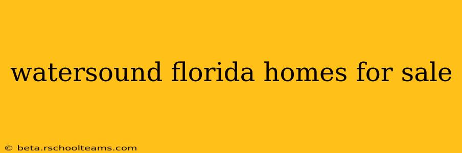 watersound florida homes for sale