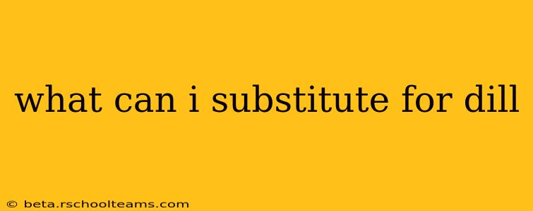 what can i substitute for dill