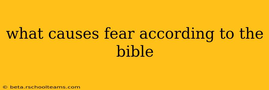 what causes fear according to the bible