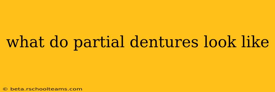 what do partial dentures look like