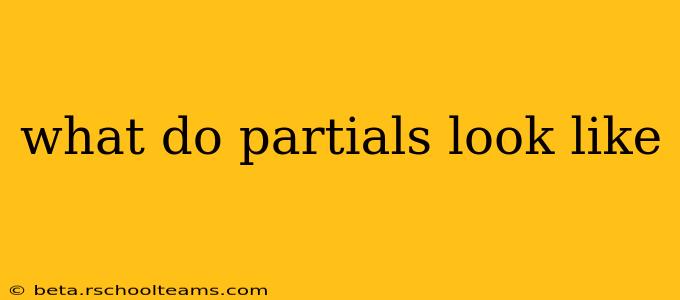 what do partials look like