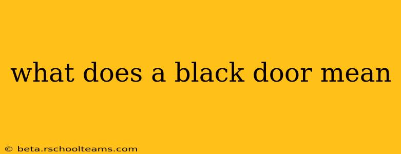 what does a black door mean
