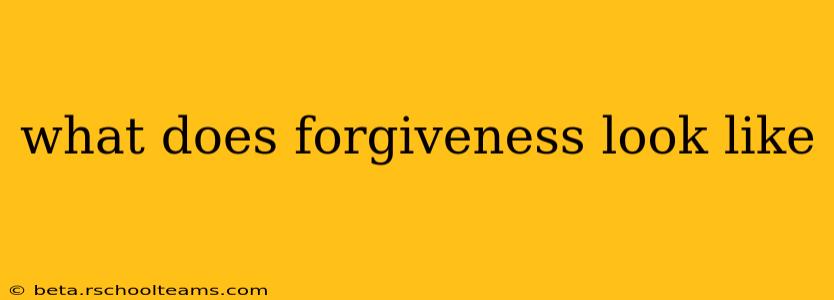 what does forgiveness look like