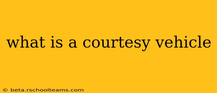 what is a courtesy vehicle