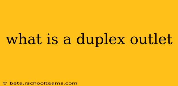 what is a duplex outlet
