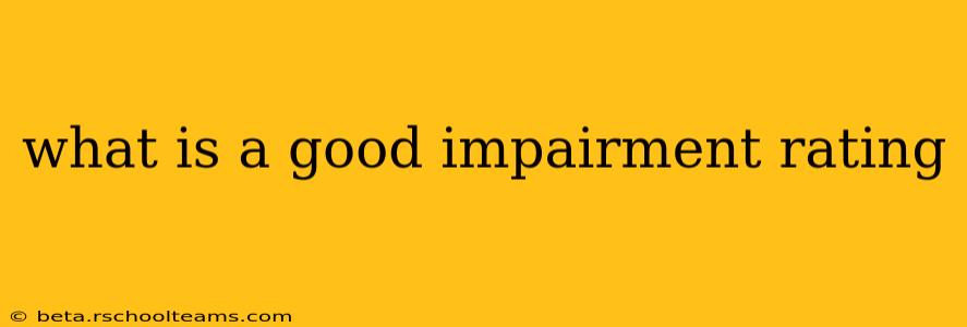 what is a good impairment rating