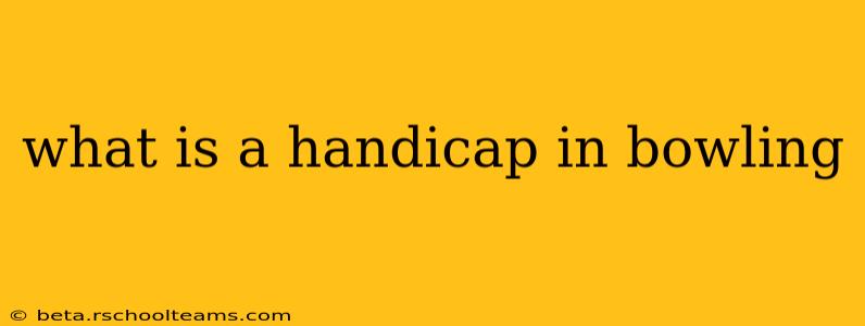 what is a handicap in bowling