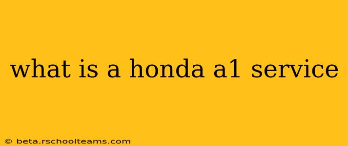 what is a honda a1 service