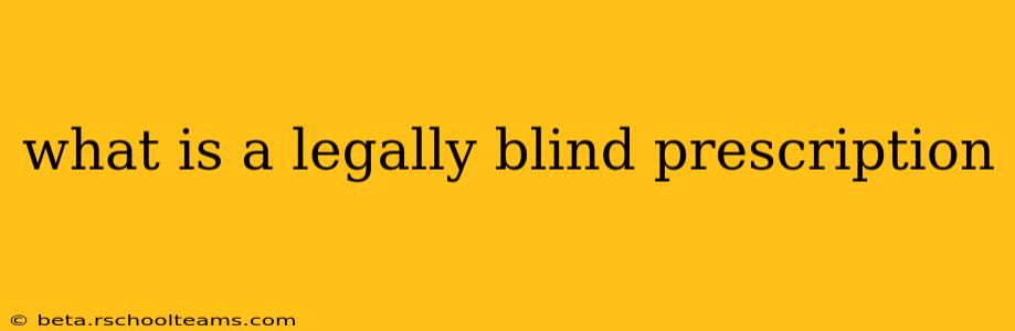what is a legally blind prescription