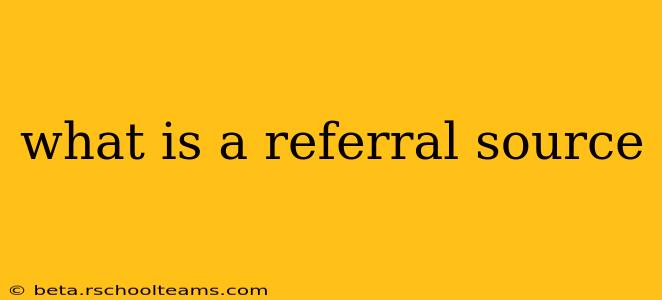 what is a referral source