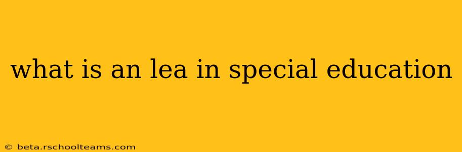 what is an lea in special education