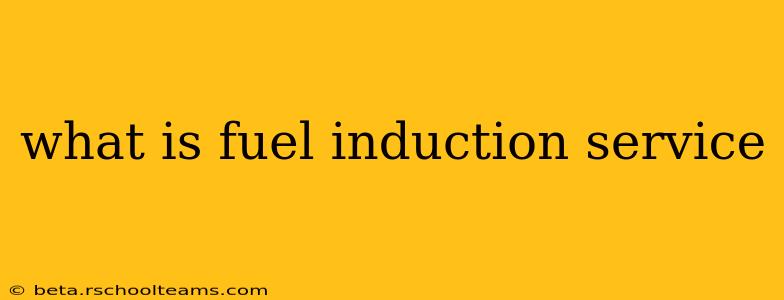 what is fuel induction service