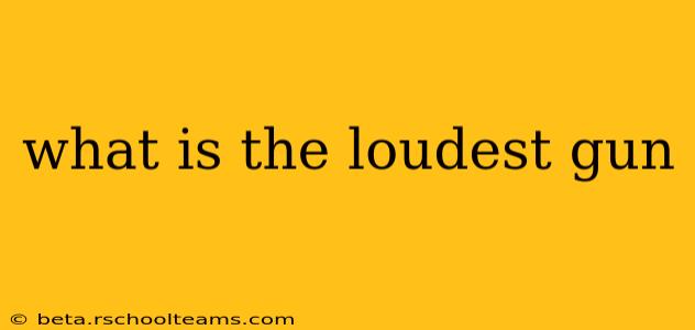 what is the loudest gun