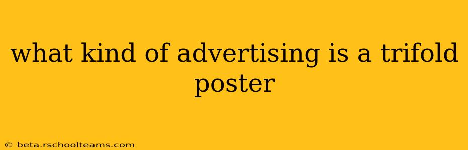 what kind of advertising is a trifold poster