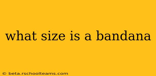 what size is a bandana
