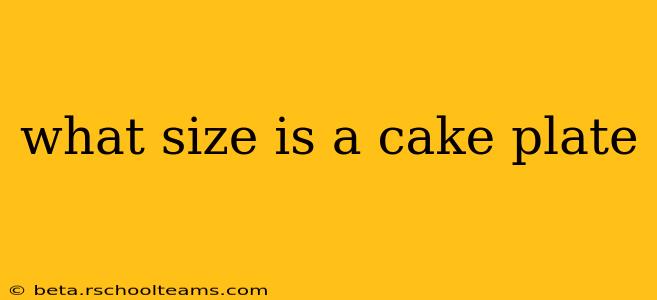what size is a cake plate