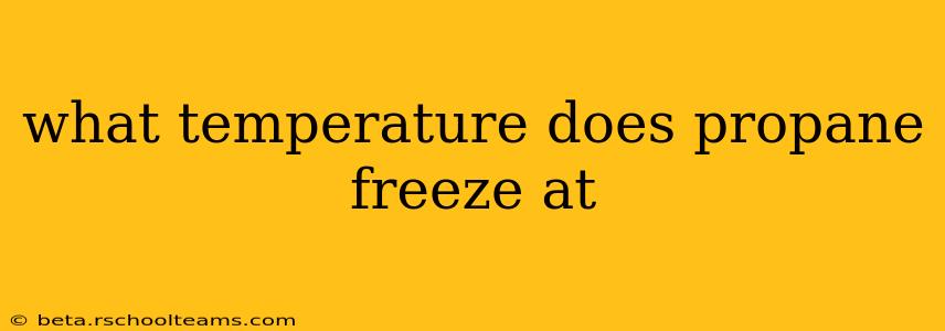 what temperature does propane freeze at