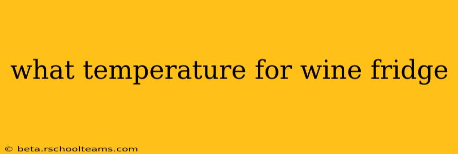 what temperature for wine fridge
