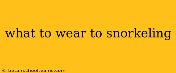 what to wear to snorkeling