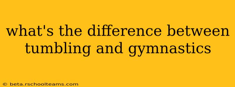 what's the difference between tumbling and gymnastics