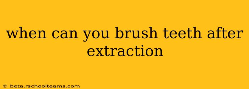 when can you brush teeth after extraction