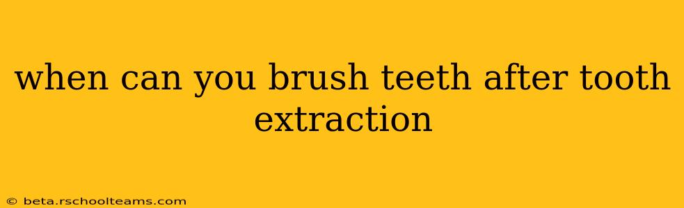 when can you brush teeth after tooth extraction