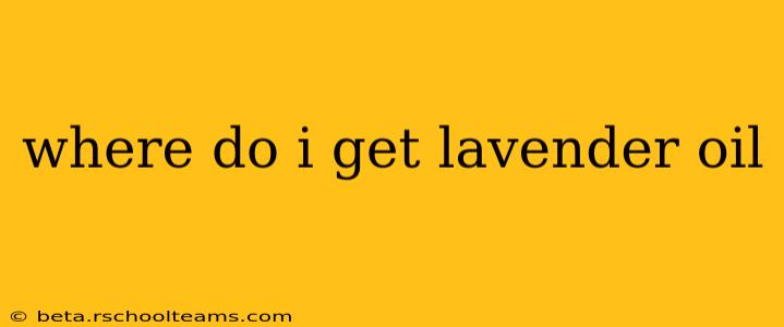 where do i get lavender oil