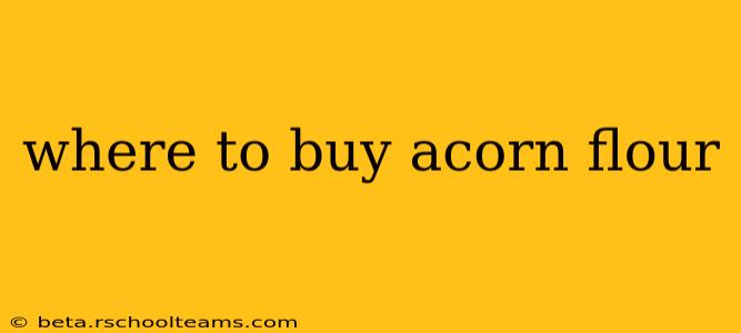 where to buy acorn flour