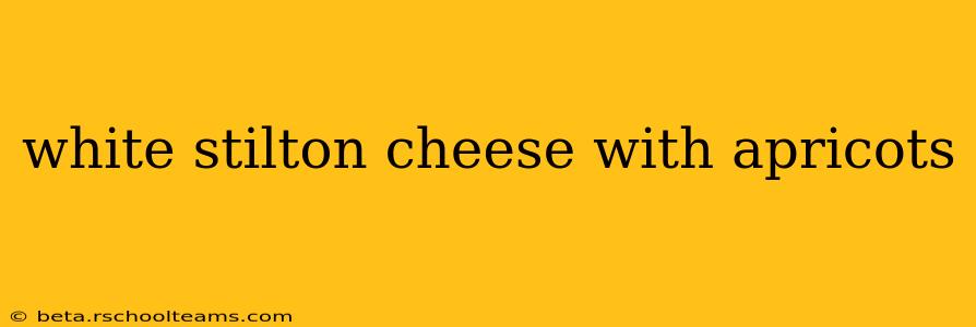 white stilton cheese with apricots