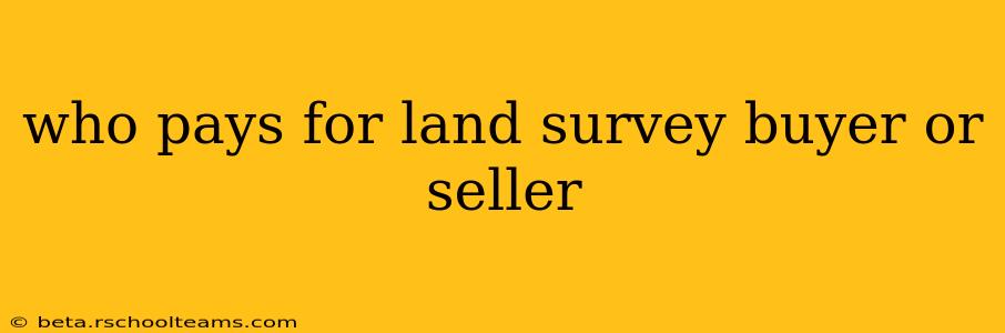who pays for land survey buyer or seller