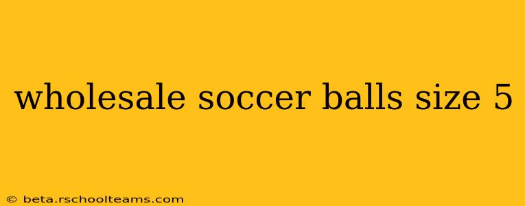 wholesale soccer balls size 5