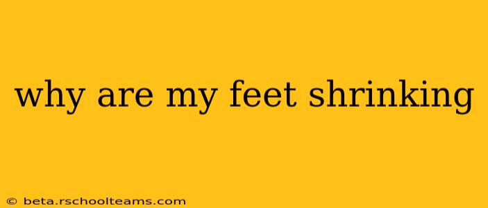 why are my feet shrinking