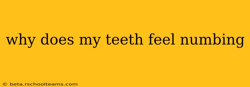 why does my teeth feel numbing
