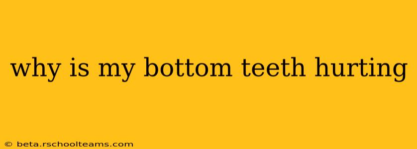 why is my bottom teeth hurting