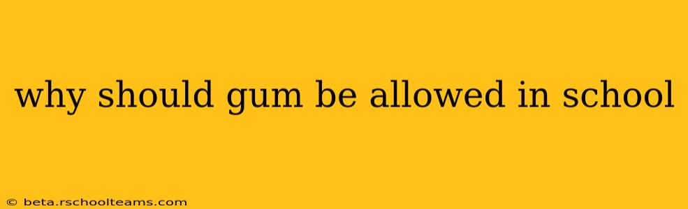 why should gum be allowed in school