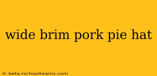 wide brim pork pie hat