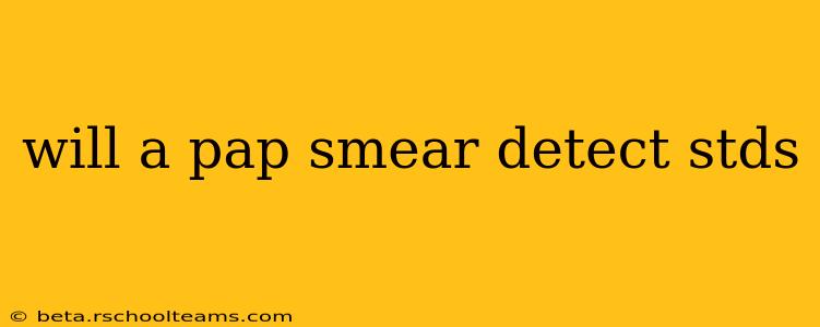 will a pap smear detect stds