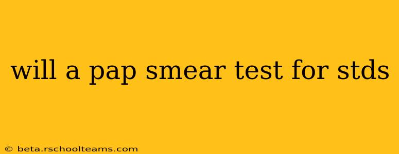 will a pap smear test for stds