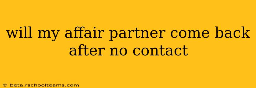 will my affair partner come back after no contact