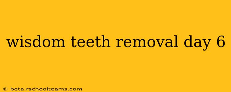 wisdom teeth removal day 6