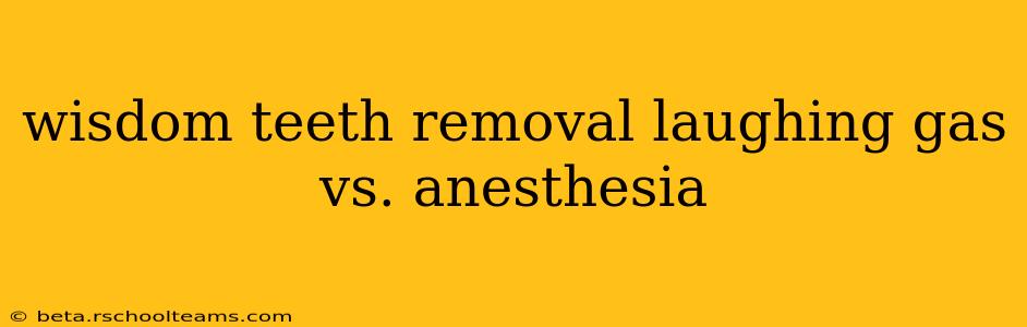 wisdom teeth removal laughing gas vs. anesthesia