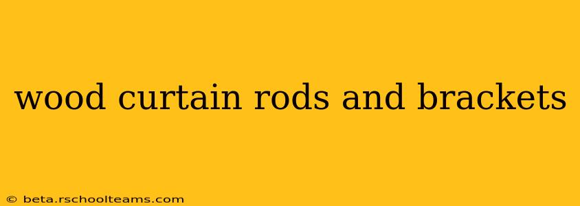 wood curtain rods and brackets