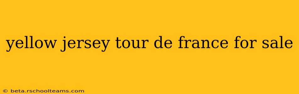 yellow jersey tour de france for sale