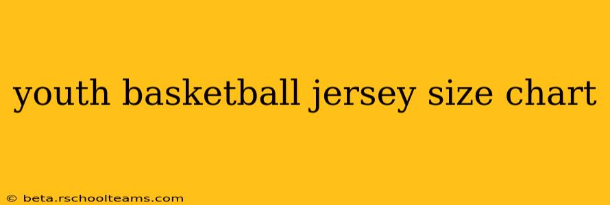 youth basketball jersey size chart