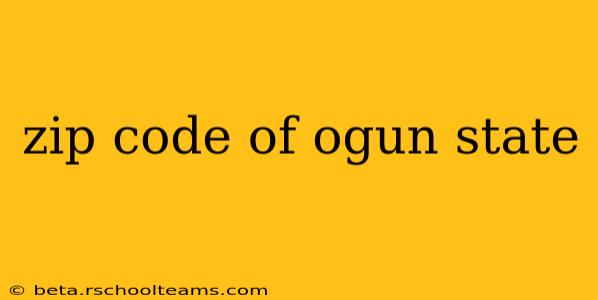 zip code of ogun state